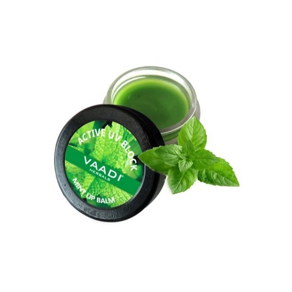 Vaadi Herbals Mint Lip Balm Active UV Block - BUDNE
