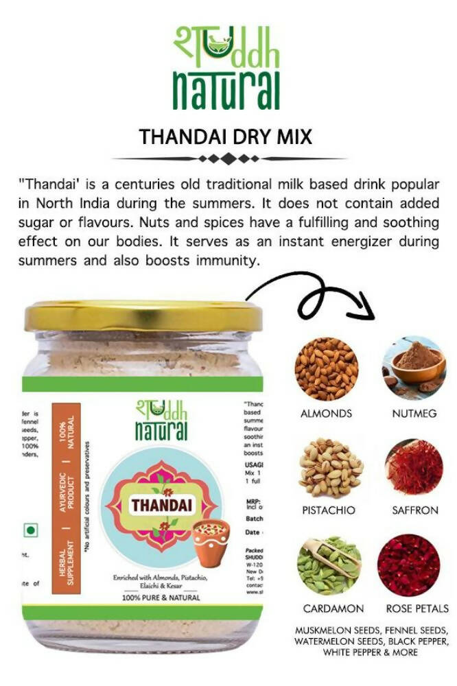 Shuddh Natural Instant Ayurvedic Thandai Powder - Nuts and Seeds Superfoods