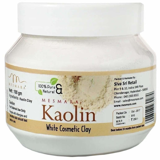 Mesmara Kaolin White Cosmetic Clay, 100g - BUDNE