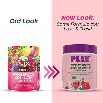 PLIX The Plant Fix Wholefood Collagen Builder Powder for Skin - Rose
