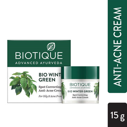 Biotique Bio Winter Green Spot Correcting Anti Acne Cream, 15g