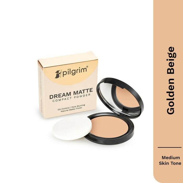 Pilgrim Dream Matte Compact Powder For Medium Skin Tone Golden Beige