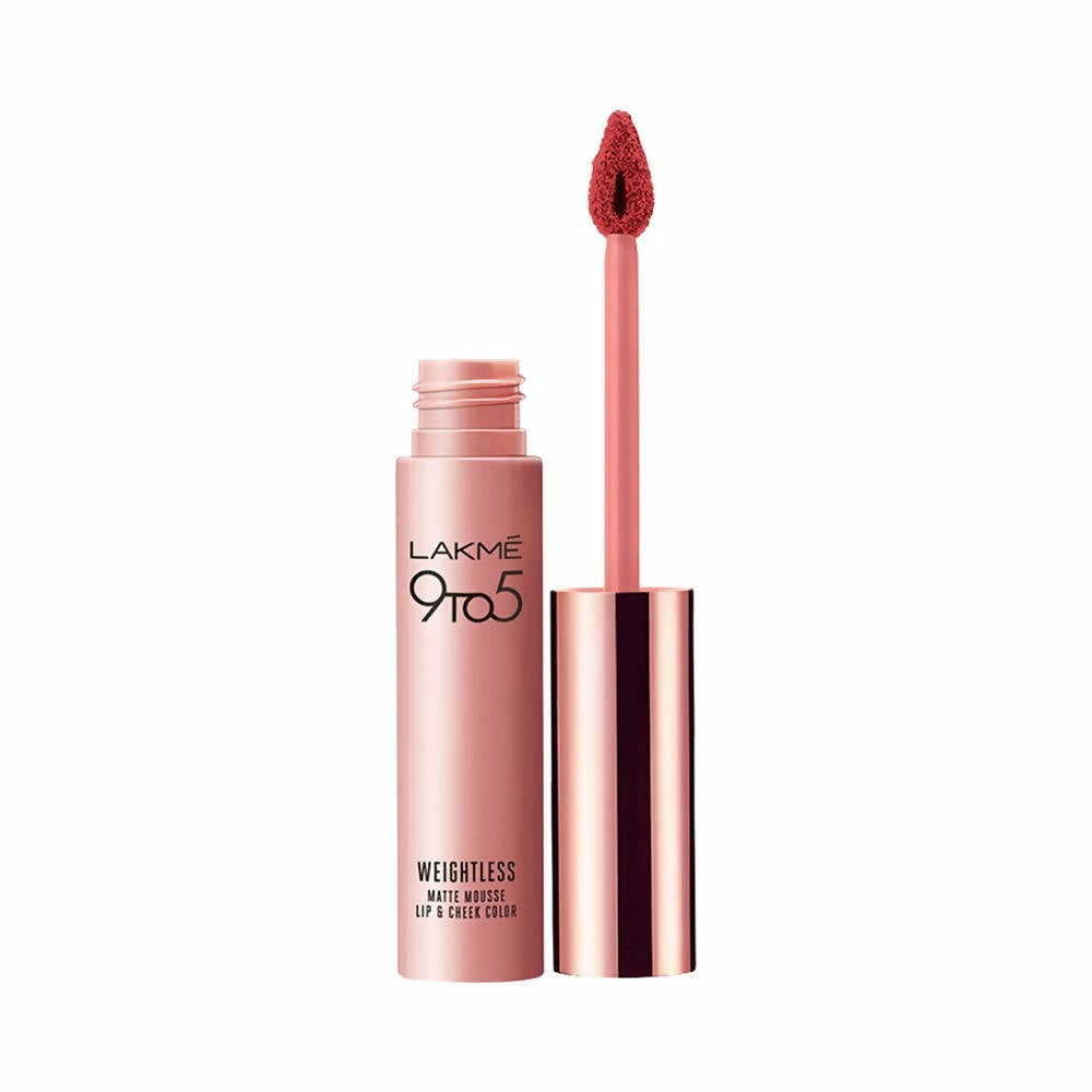 Lakme 9 To 5 Weightless Mousse Lip & Cheek Color - Crimson Silk