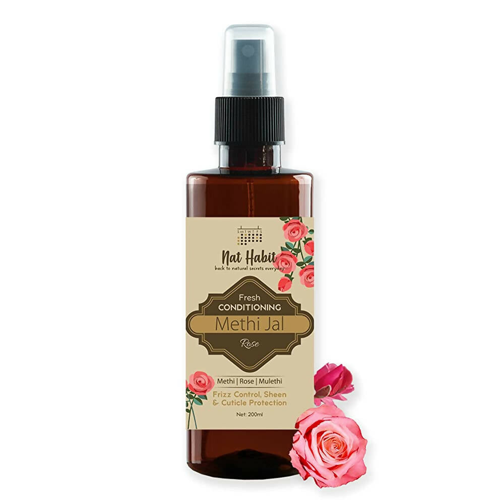 Nat Habit Rose Conditioning Methi Jal Hair Serum Spray - buy-in-usa-australia-canada