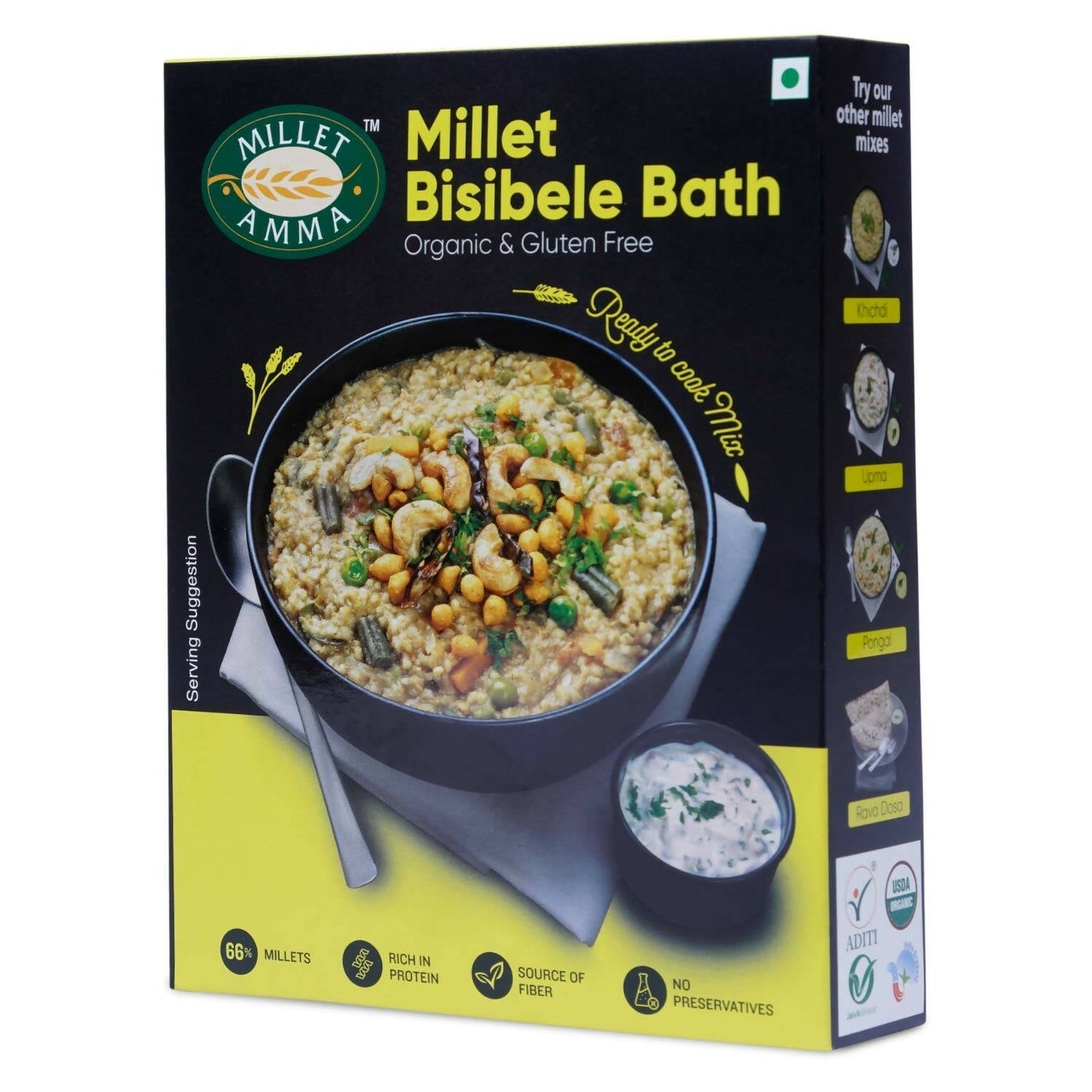 Millet Amma Organic Millet Bisibele Bath Mix