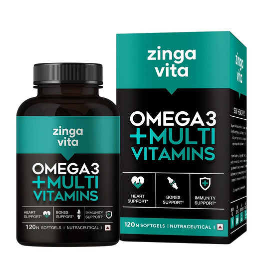 Zingavita Omega 3 + Multivitamins 1000mg Softgels for Men - BUDEN