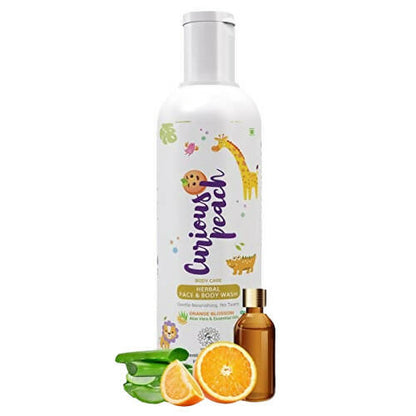 Curious Peach Herbal Face & Body Wash