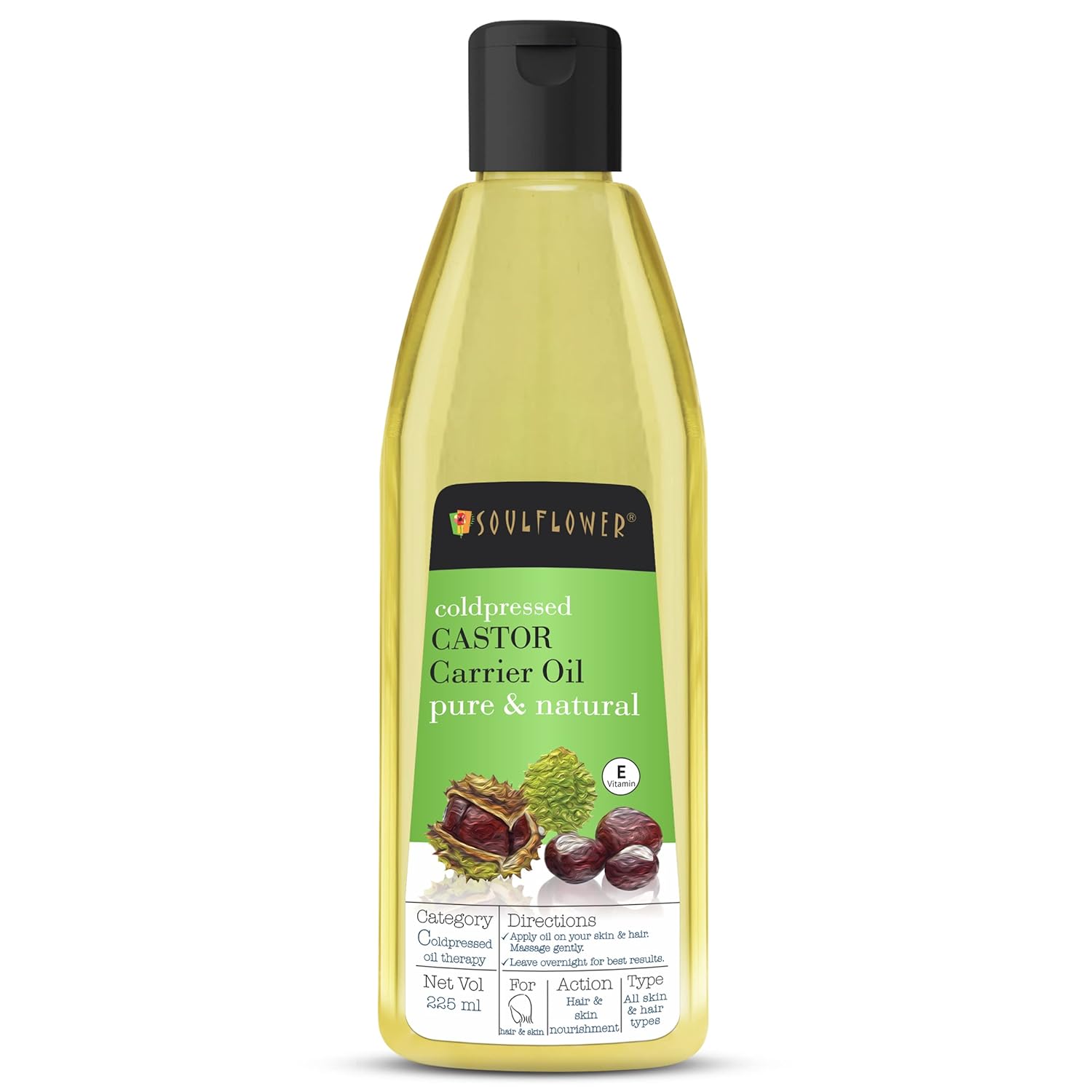 Soulflower Coldpressed Castor Carrier Oil Pure & Natural - BUDNE