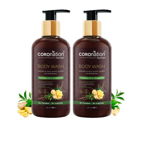 Coronation Herbal Tea Tree Oil & Ginger Oil Body Wash - usa canada australia