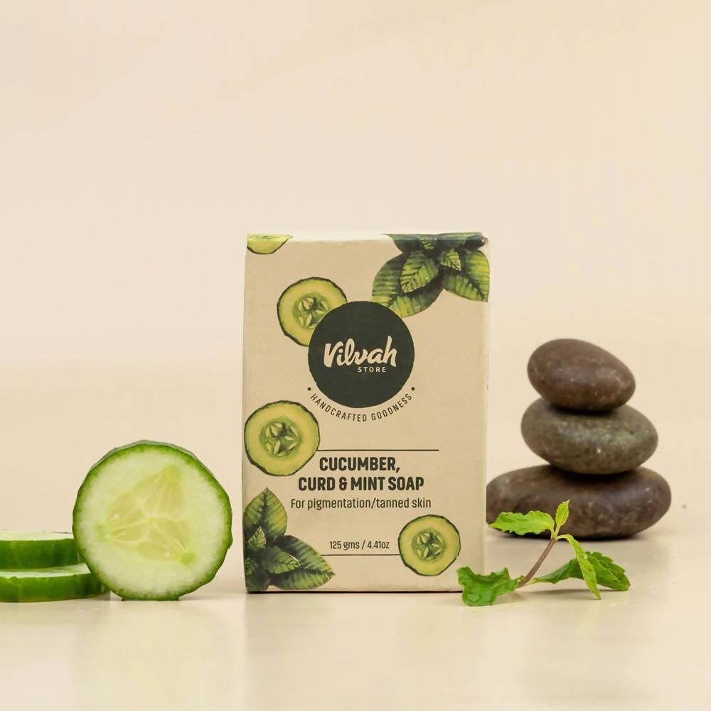 Vilvah Cucumber, Curd & Mint Soap