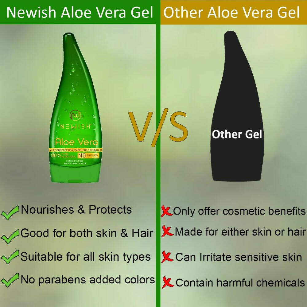 Newish Pure Aloe Vera Gel For Skin & Hair
