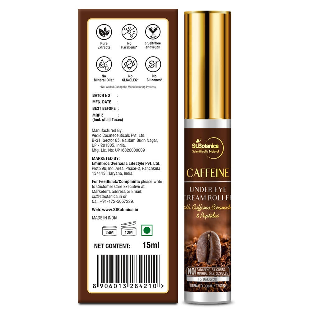 St.Botanica Caffeine Under Eye Cream Roller