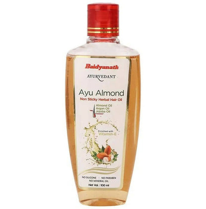 Baidyanath Jhansi Ayurvedant Ayu Almond Non Sticky Herbal Hair Oil