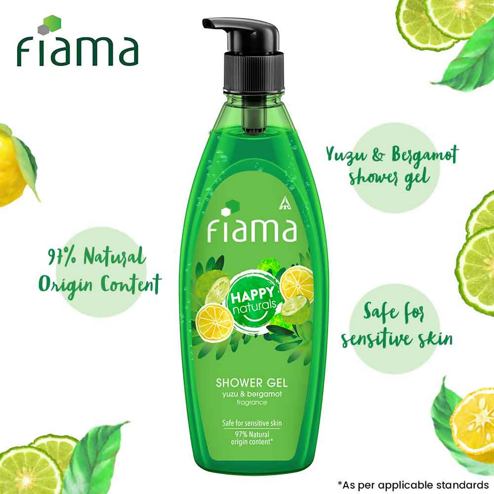 Fiama Happy Naturals Shower Gel With Yuzu And Bergamot