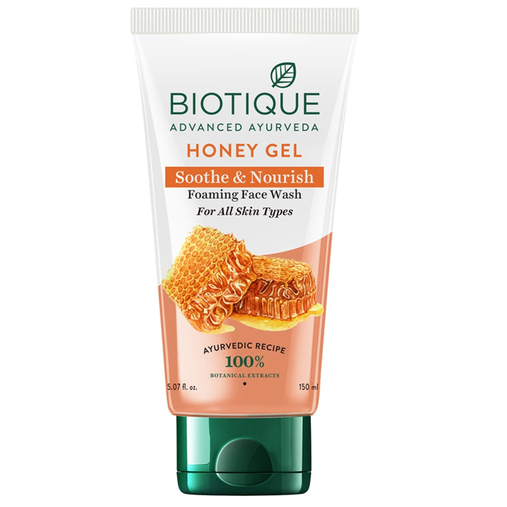 Biotique Advanced Ayurveda Bio Honey Gel Refreshing Foaming Face Wash - BUDNE