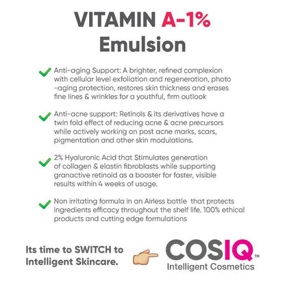 Cos-IQ Vitamin A-1% Granactive Retinoid Emulsion