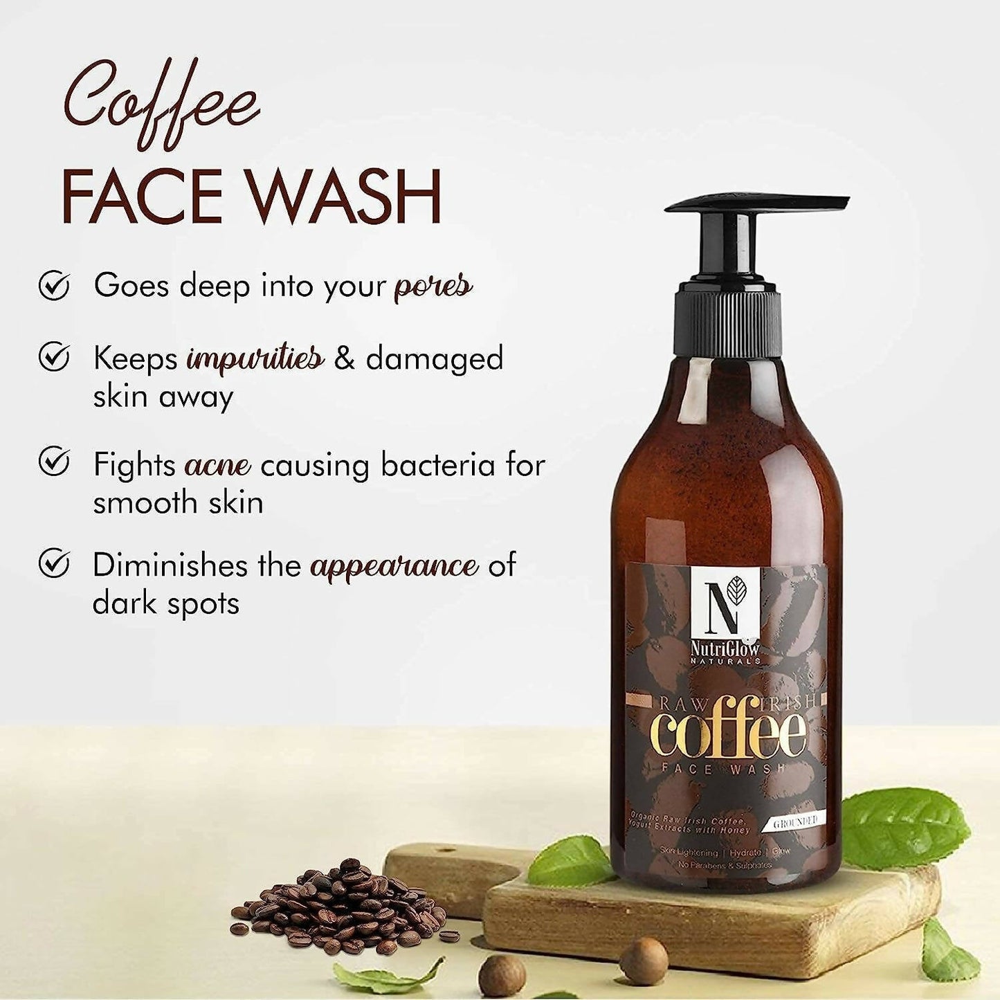 NutriGlow NATURAL's Coffee Face Wash