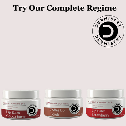 Dermistry Exfoliating Lightening Coffee & Sugar Lip Scrub for Dark Dry Chapped Lips & Pigmentation