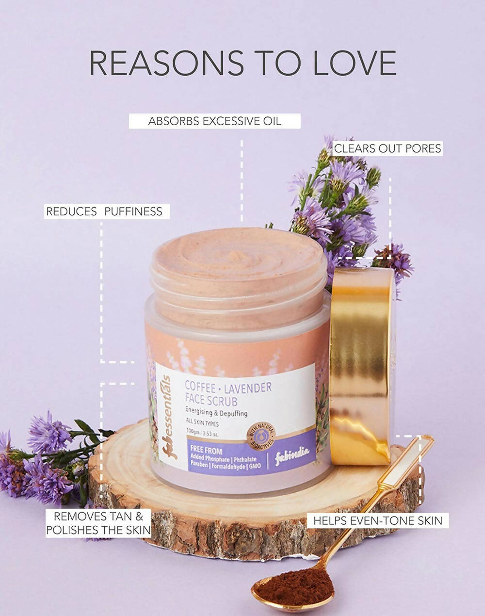 Fabessentials Coffee Lavender Face Scrub