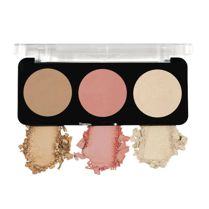 Swiss Beauty Cheek-A-Boo 3 In 1 Blusher Contour & Highlighter - 3 - BUDNE