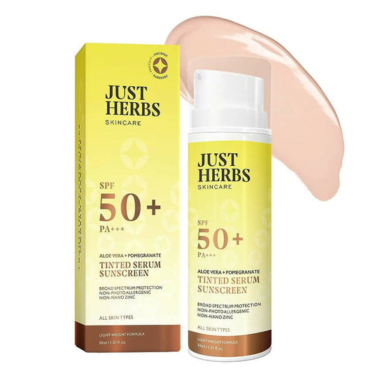 Just Herbs Tinted Serum Sunscreen SPF 50+ - BUDEN