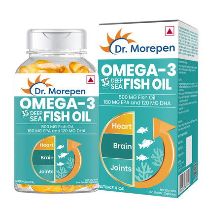 Dr. Morepen Omega-3 Deep Sea Fish Oil 500mg Softgels