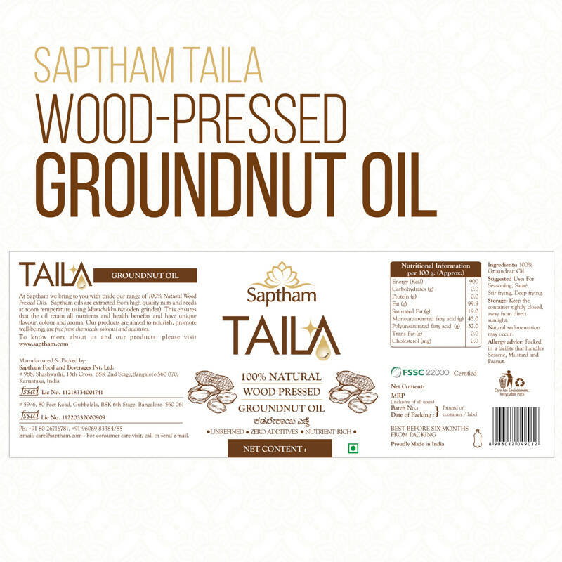 Saptham Taila Groundnut Oil