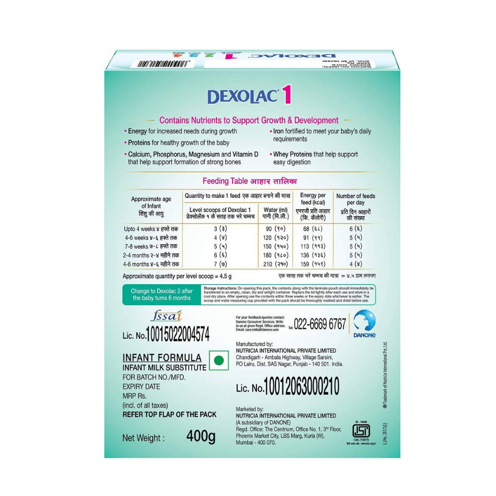 Dexolac Infant Formula Powder Upto 6 Months Stage 1