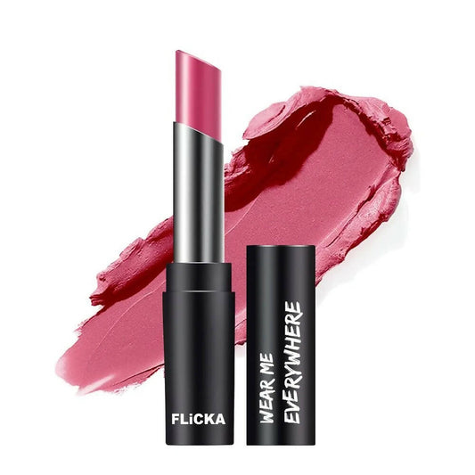 FLiCKA Wear Me Everywhere Creamy Matte Lipstick Pink Lemonade - Pink - BUDNE