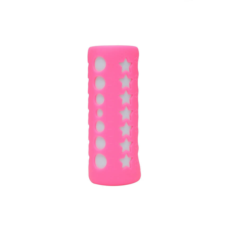 Safe-O-Kid Silicone Baby Feeding Bottle Cover Cum Sleeve for Insulated Protection 250mL- Pink -  USA, Australia, Canada 