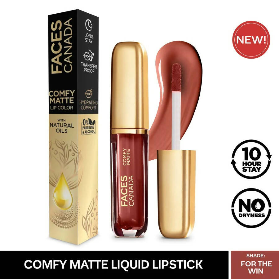 Faces Canada Comfy Matte Liquid Lipstick-For The Win 08