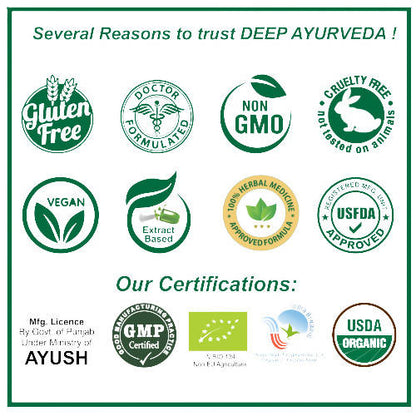 Deep Ayurveda Flax Seed 500mg Veg Capsules