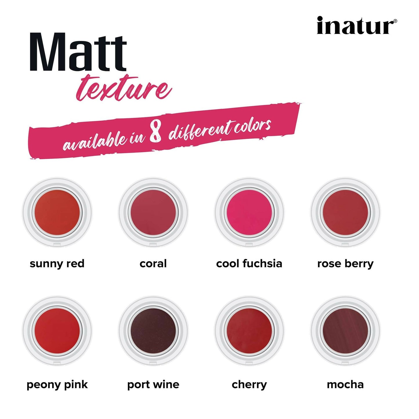 Inatur Lip and Cheek Tint Cool Fushia