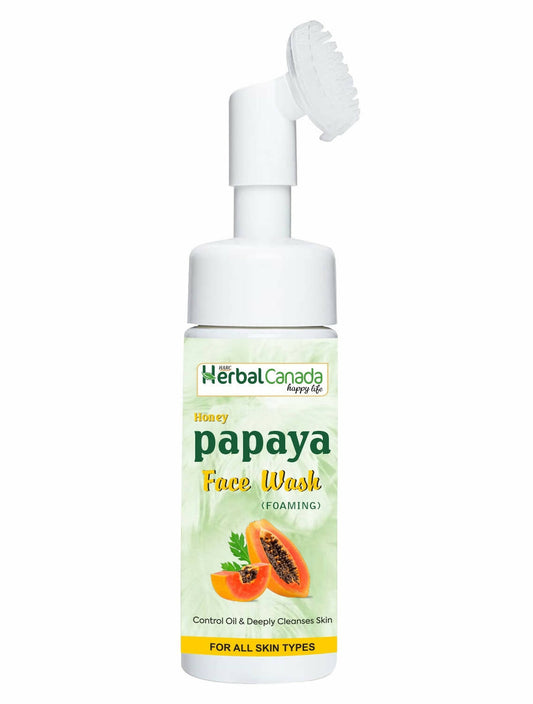 Herbal Canada Honey Papaya Foaming Face Wash - usa canada australia