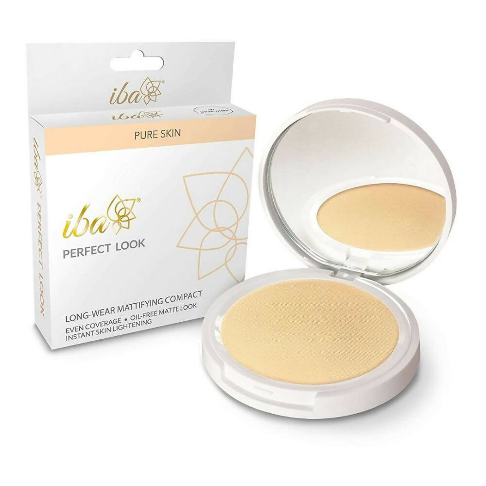 Iba Perfect Look Long Wear Mattifying Compact SPF 15 - Snow White - BUDNE