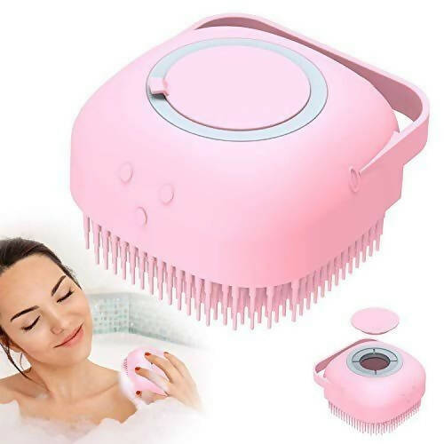 Favon Silicon Soft Cleaning Body Bath Brush with Shampoo Dispenser Scrubber for Cleansing and Dead Skin Removal - BUDNE