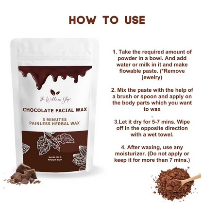 The Wellness Shop Chocolate Facial Wax Powder