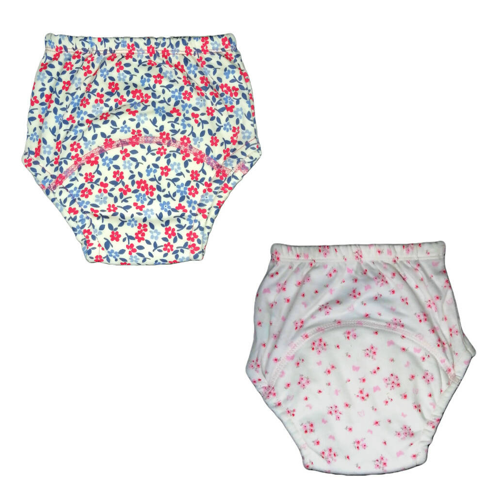 Kindermum Cotton Padded Pull Up Training Pants/Padded Underwear For Kids Flower Shower-Set of 2 pcs -  USA, Australia, Canada 
