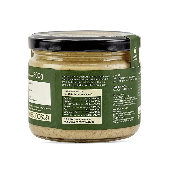 Two Brothers Organic Farms Jaggery Peanut Butter & Plain Peanut Butter-Creamy