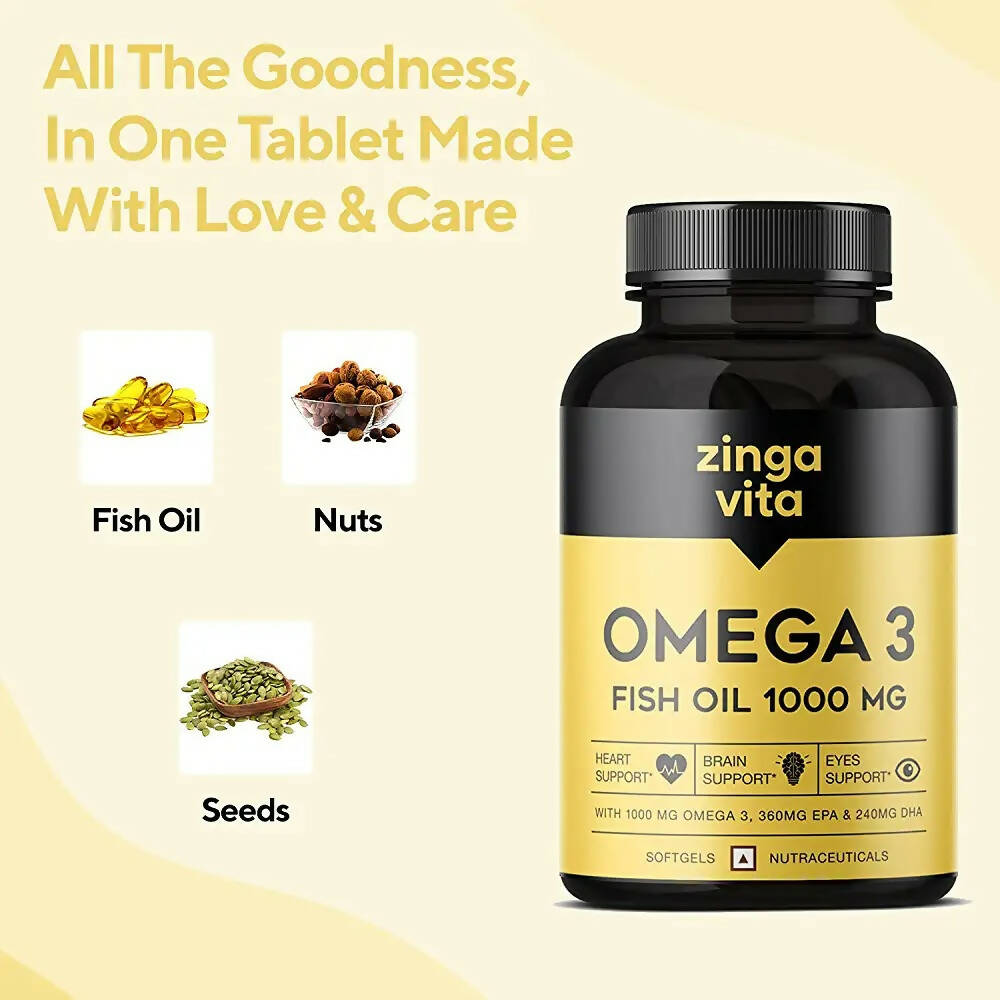 Zingavita Omega 3 Fish Oil 1000mg Softgels