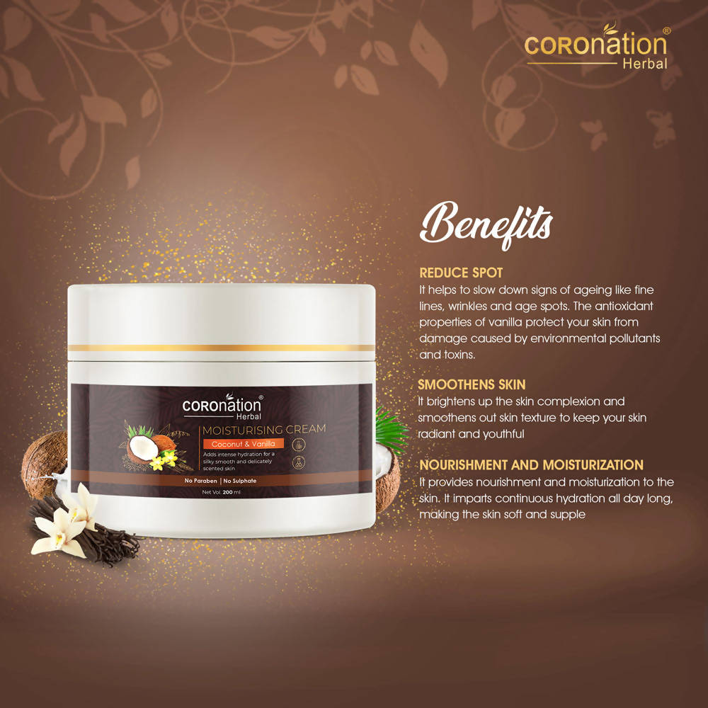 Coronation Herbal Coconut and Vanilla Moisturizing Cream