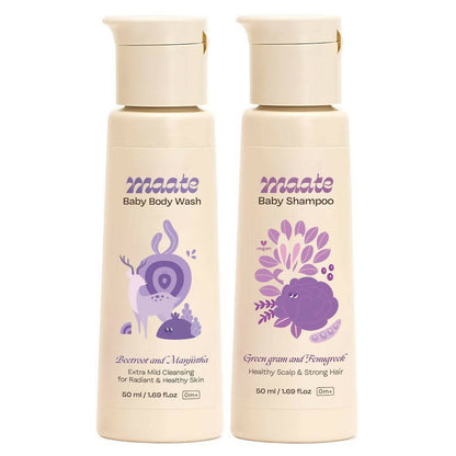 Maate Baby Daily Cleansing Combo - Baby Body Wash & Baby Shampoo