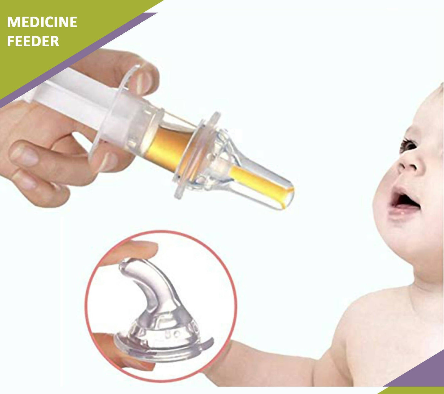 Safe-O-Kid Baby'S Bpa-Free Silicone Liquid Medicine Feeder/Dropper, White