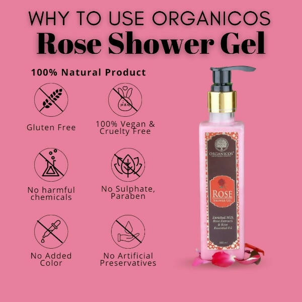 Organicos Rose Shower Gel