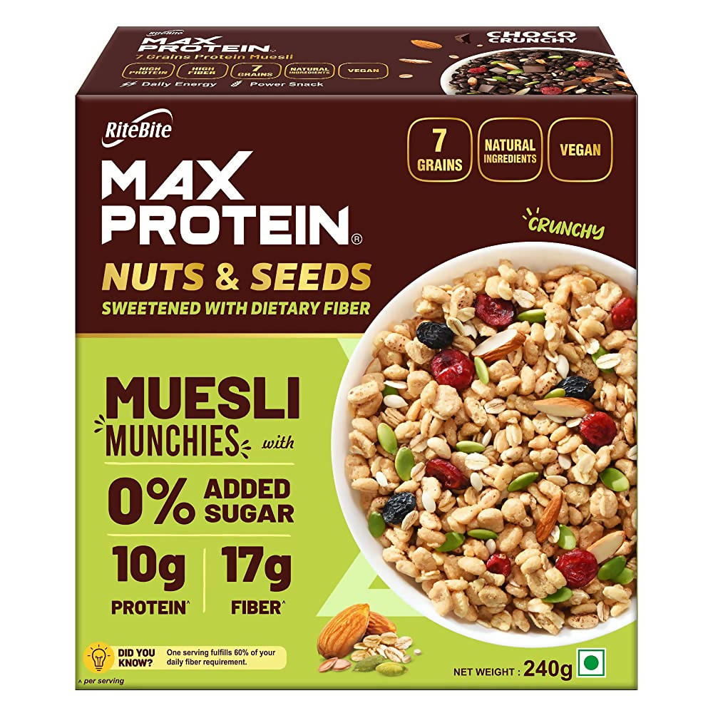 RiteBite Max Protein Muesli Munchies Nuts & Seeds - BUDNE