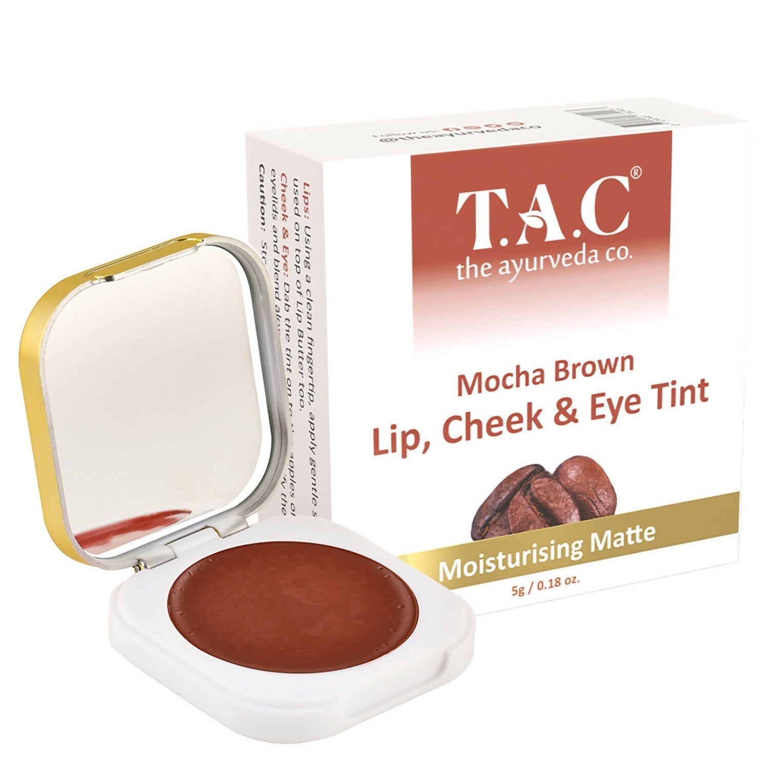 TAC - The Ayurveda Co. Brown Mocha Lip, Cheek & Eye Tint - BUDNE