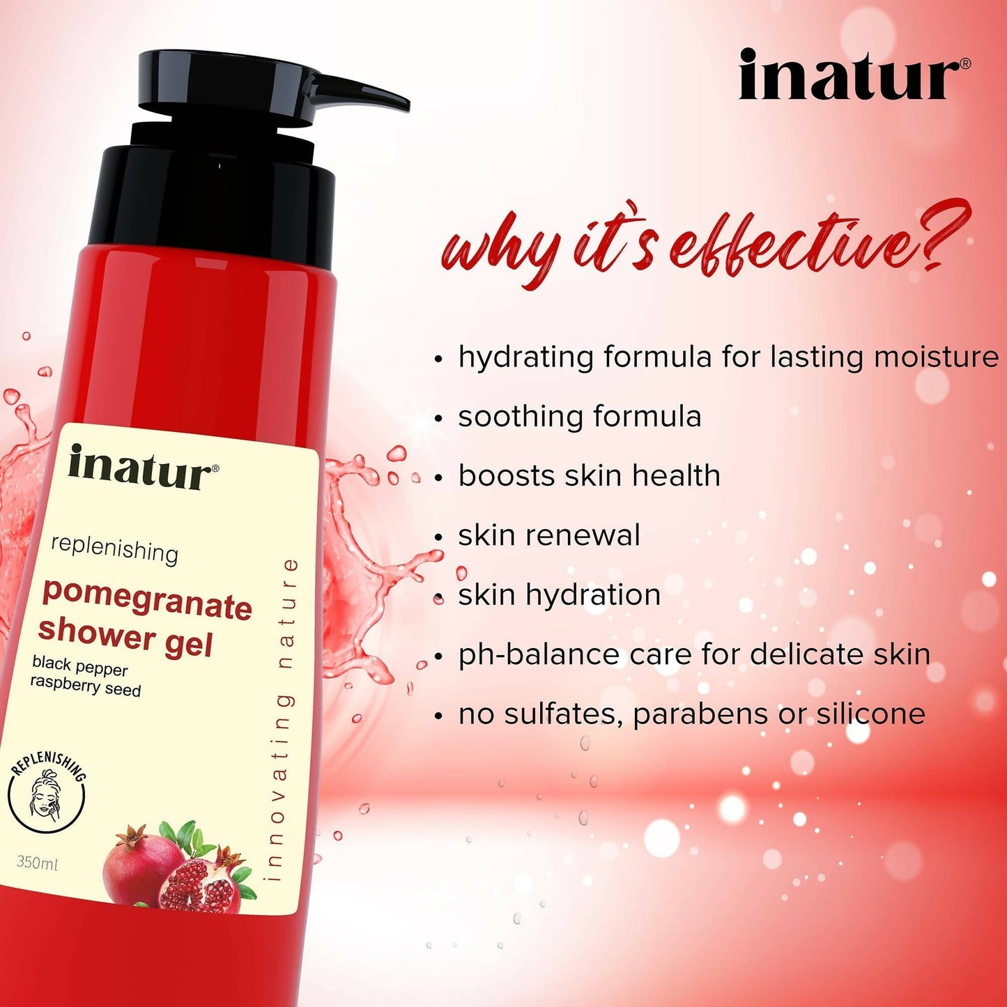 Inatur Pomegranate Shower Gel