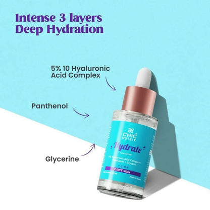 Chicnutrix Hydrate Face Serum ???? 5% Hyaluronic Acid Complex with Glycerin & Panthenol