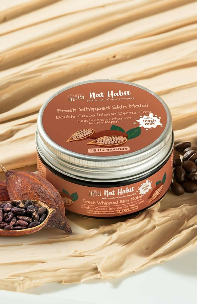 Nat Habit Double Cocoa Intense DermaCare Fresh Whipped Skin Malai - BUDNE