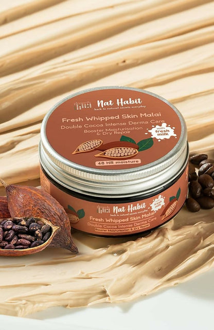 Nat Habit Double Cocoa Intense DermaCare Fresh Whipped Skin Malai - BUDNE